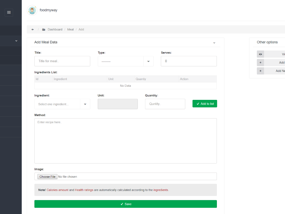 Foodmyway screenshot